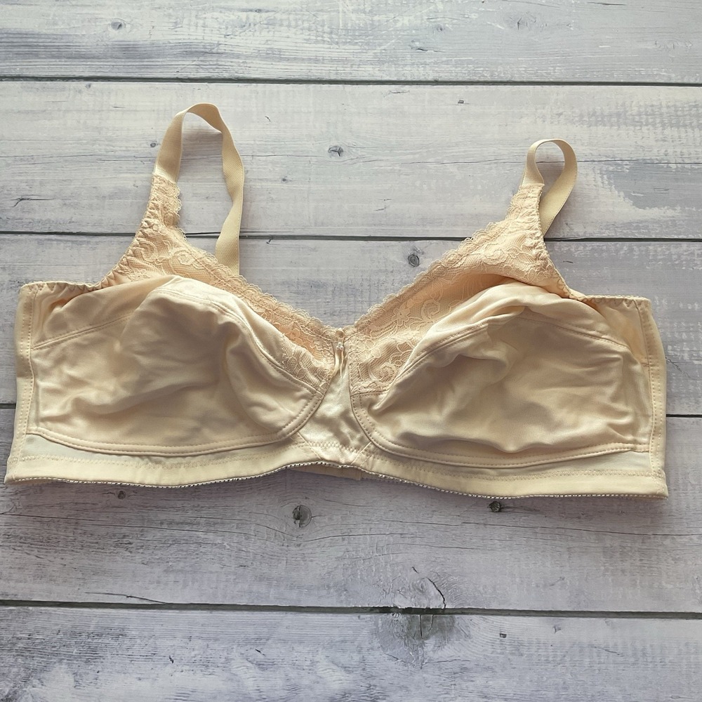 Trulife‎ Naturalwear Mastectomy Bra Womens 46C Nude Beige Wireless 210
